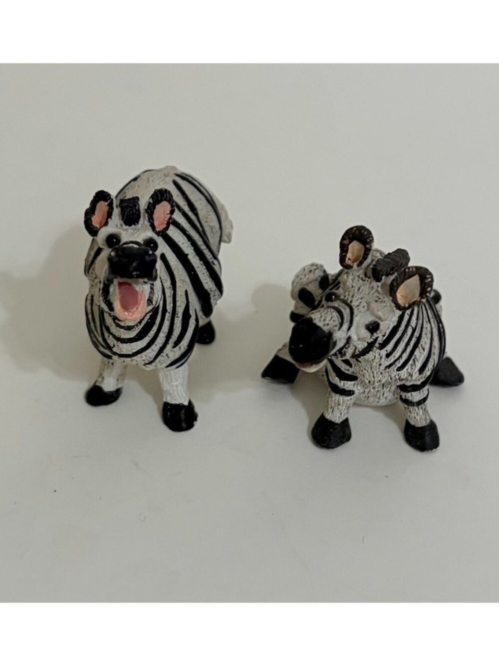 Vintage Pete Apsit NOAH'S ARK Set Two 2 Zebras Zoulou Zoe Zebra Animal Figures